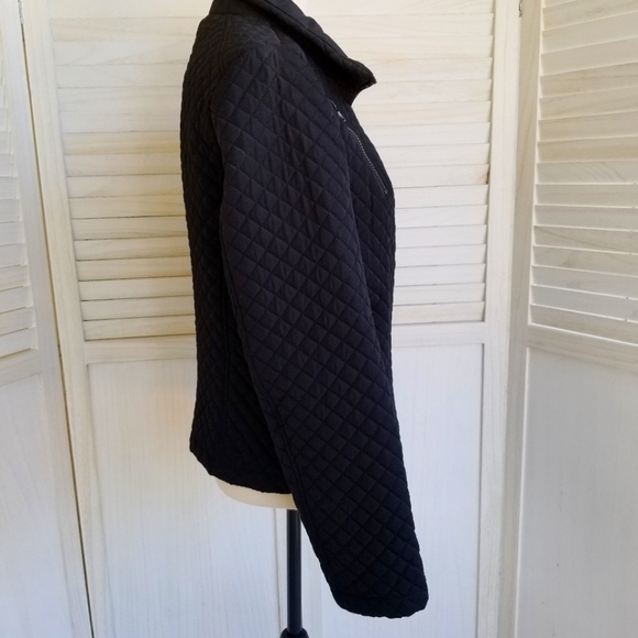 Calvin Klein Black Quilted Coat, Jacket Size Sm - Picture 6 of 16
